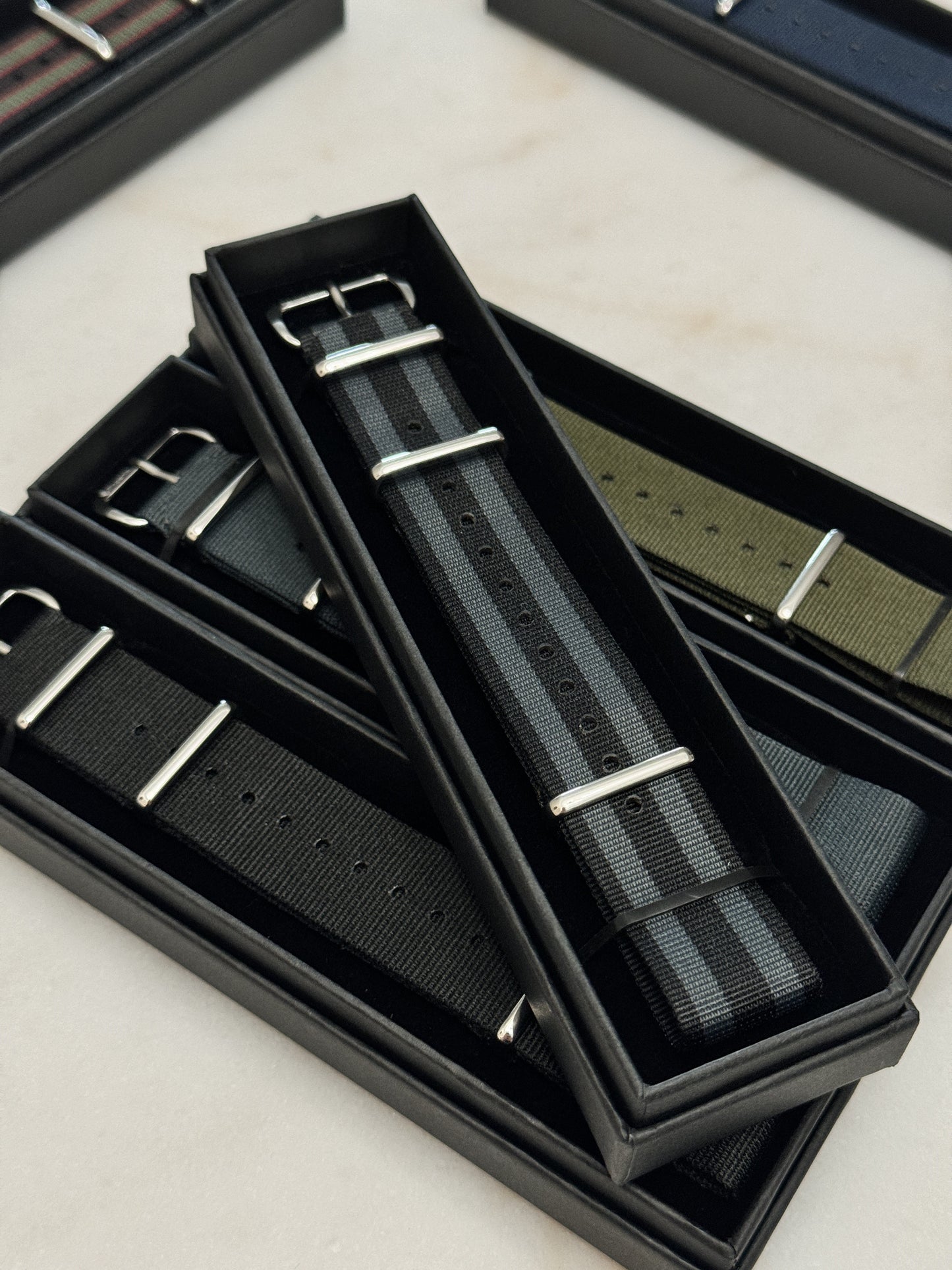 Phoenix Straps: Heritage Edition - Black/Grey "Bond" MOD Nylon Strap